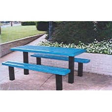 T10RC4-4SM Regal Rectangular Pedestal Table 10 foot Picnic Table