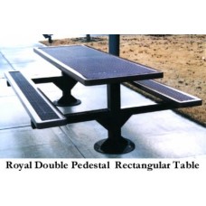 T8RCDBLPEDS Regal Style Rectangular Pedestal Table 8 foot