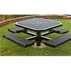 T46OCTROLLPED-3SM Octagon Rolled Style Pedestal Table 46 inch