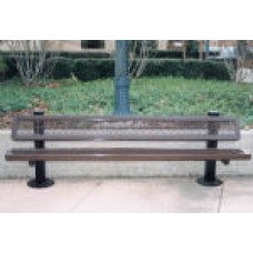 B8WBRC4-4S Regal Style Bench 8 foot with back inground