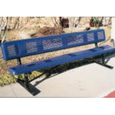 B8WBPERF4-4S Perforated Style Bench 8 foot with back inground
