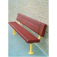 B8WBROLLP Rolled Style Bench 8 foot with back portable