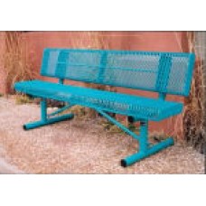 B6WBROLLP Rolled Style Bench 6 foot with back portable