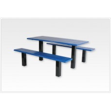 Square Picnic Table with 1 5 8 inch Frame 46 inch Beveled Perforated