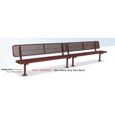 15 Foot Deluxe Bench with Back 2x15 Inch Planks Diamond