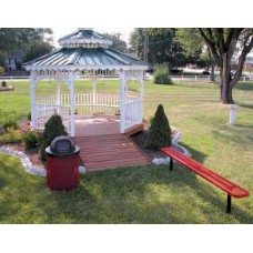 8 Foot Park Bench with out Back 2x12 Inch Planks Diamond