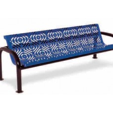 6 Foot Contour Bench with Back Fiesta