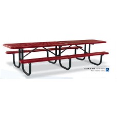 12 Foot ADA Extra Heavy Duty 3 Legs 2 Seats Shelter Table Diamond