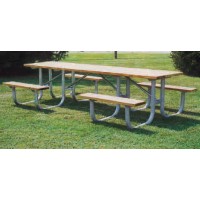 10 foot Extra Heavy Duty ADA Shelter Table 4 Leg Pressure Treated