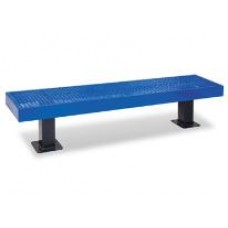 6 Foot Mall Bench with out Back Inground Perforated
