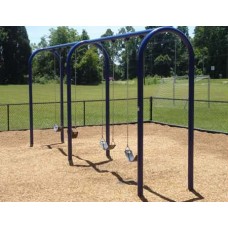 3.5 Inch Arch Double Bay Swing with 4 belt seats
