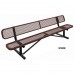 8 foot Standard Expanded Metal Bench with back - 11 .5 inch wide seat