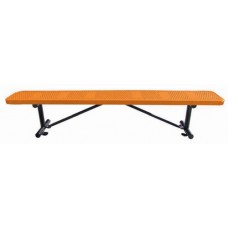 10 foot Standard Perforated Player Bench no back - 15 inch wide seat