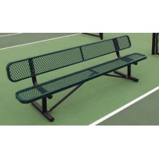 15 foot Standard Expanded Metal Bench with back 11 .5 inch wide seat