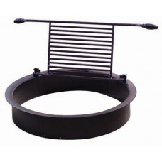 32 inch Round Fire Pit removable flip grate