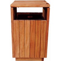 Square Mahogany Receptacle