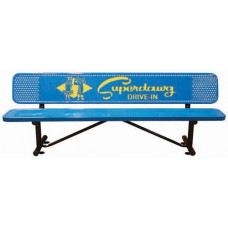 10 foot Personalized Multicolor Perforated Player Bench