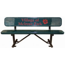 15 foot Personalized Multicolor Perforated Bench