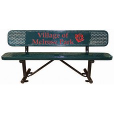 8 foot Personalized Multicolor Perforated Bench