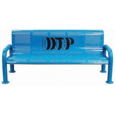 4 foot Personalized Multicolor Perforated. U-Leg Bench