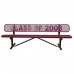 8 foot Personalized Standard Expanded Bench with Back