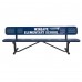 8 foot Personalized Standard Perforated Bench with Back