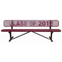 6 foot Personalized Standard Expanded Bench with Back