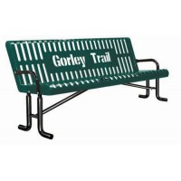 6 foot Personalized Vertical Slatted Bench