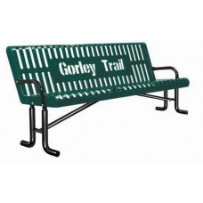 8 foot Personalized Vertical Slatted Bench