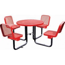 36 inch Round Expanded Portable Table 3 chairs