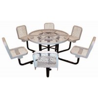 46 inch Round Expanded Surface Mount Table 6 chairs
