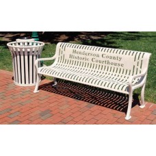 4 foot Personalized Diamond Pattern Bench