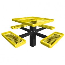 46 inch Square Expanded Metal Table