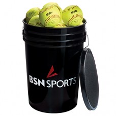 Bucket with 2 dozen 11 inch Softballs