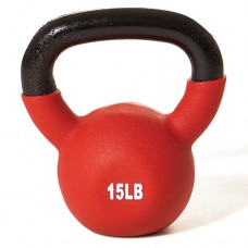 15 pound Vinyl Coated Kettlebell RED