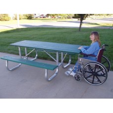 Galvanized Frame Picnic Table ADA 6 foot Recycled