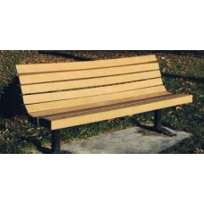 4FB4RP Flat Bench 4 foot Recycled Slats 4x4