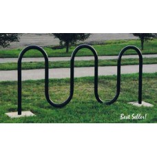 Loop Style Bike Rack Inground Coated 7 space