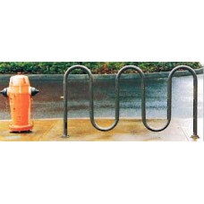 Loop Style Bike Rack Inground Galvanized 3 Space