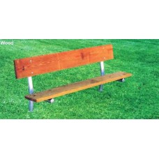 6 foot Treated SYP Bench with Back Inground