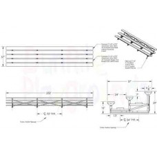 3 Row Standard 7 inch Rise Bleacher Aluminum Frame 21 foot