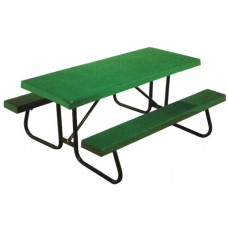 6CJGF 6 foot Fiberglass Plank Picnic Table Galvanized Frame