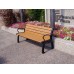 JPAB4 Landmark Series Bench with back 4 foot Recycled Plank