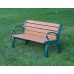 JPAB6 Landmark Series Bench with back 6 foot Recycled Plank