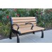 JPAB4 Landmark Series Bench with back 4 foot Recycled Plank