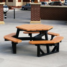JPHT Recycled Plastic Hexagon Picnic Table