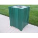 JPSLR32 Square Recycled Plank Receptacle 32 Gallon