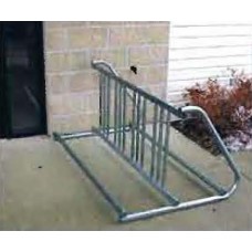 W Style Bike Rack 8 Foot Galvanized 14 Space