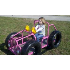 Spring Jeep with plastic or rubbel wheels