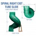 Tall Spiral Tube Slide - Right Exit, Green - Mounts To 5 Ft. Deck Height